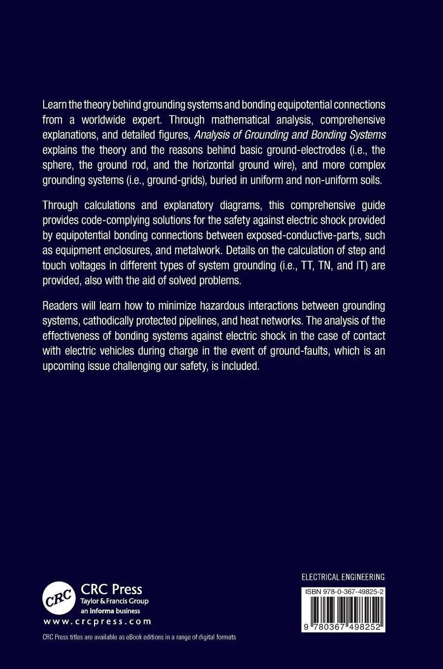 Rückseite: 9780367498252 | Analysis of Grounding and Bonding Systems | Massimo Mitolo | Buch