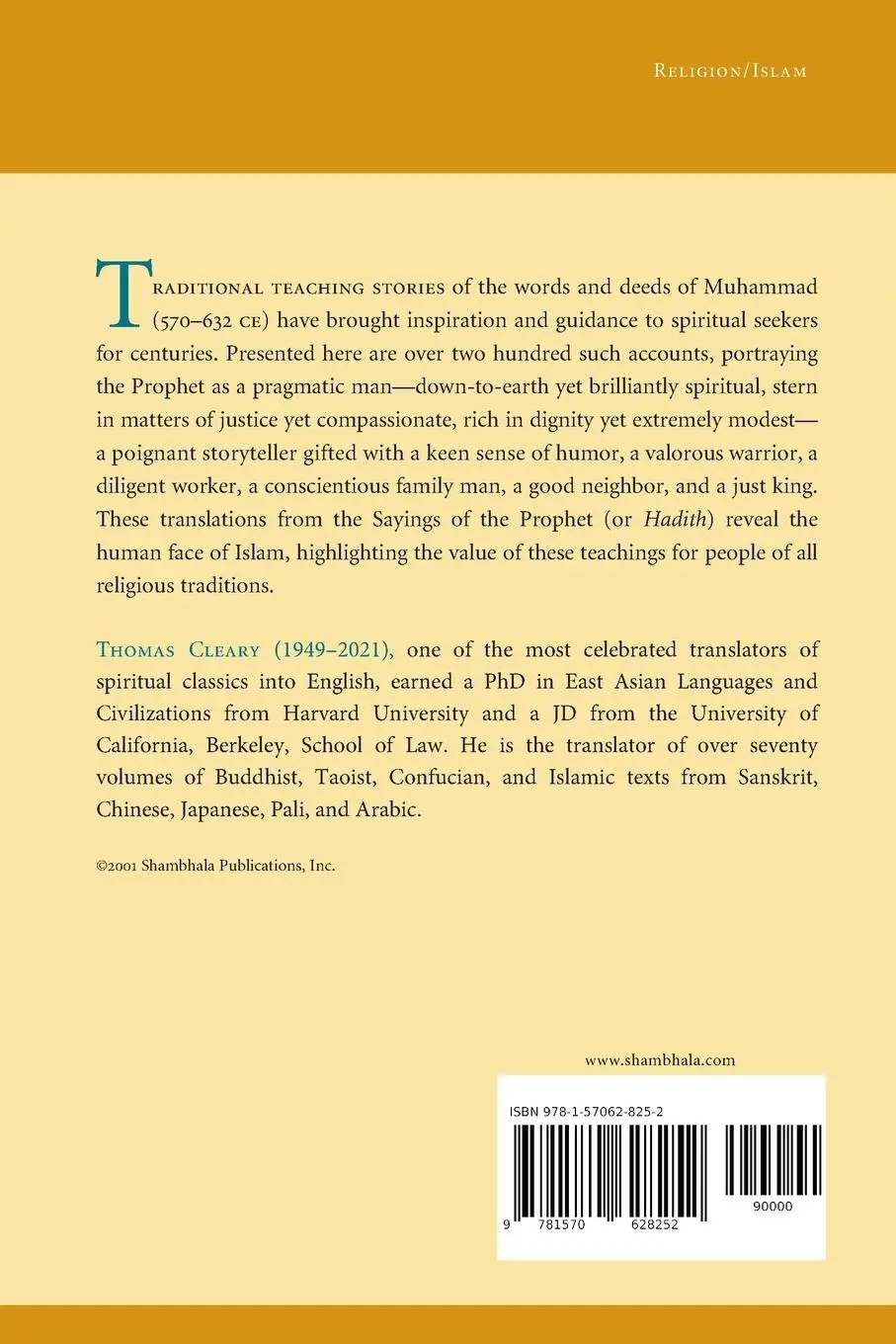 Rückseite: 9781570628252 | The Wisdom of the Prophet | Sayings of Muhammad | Thomas F. Cleary