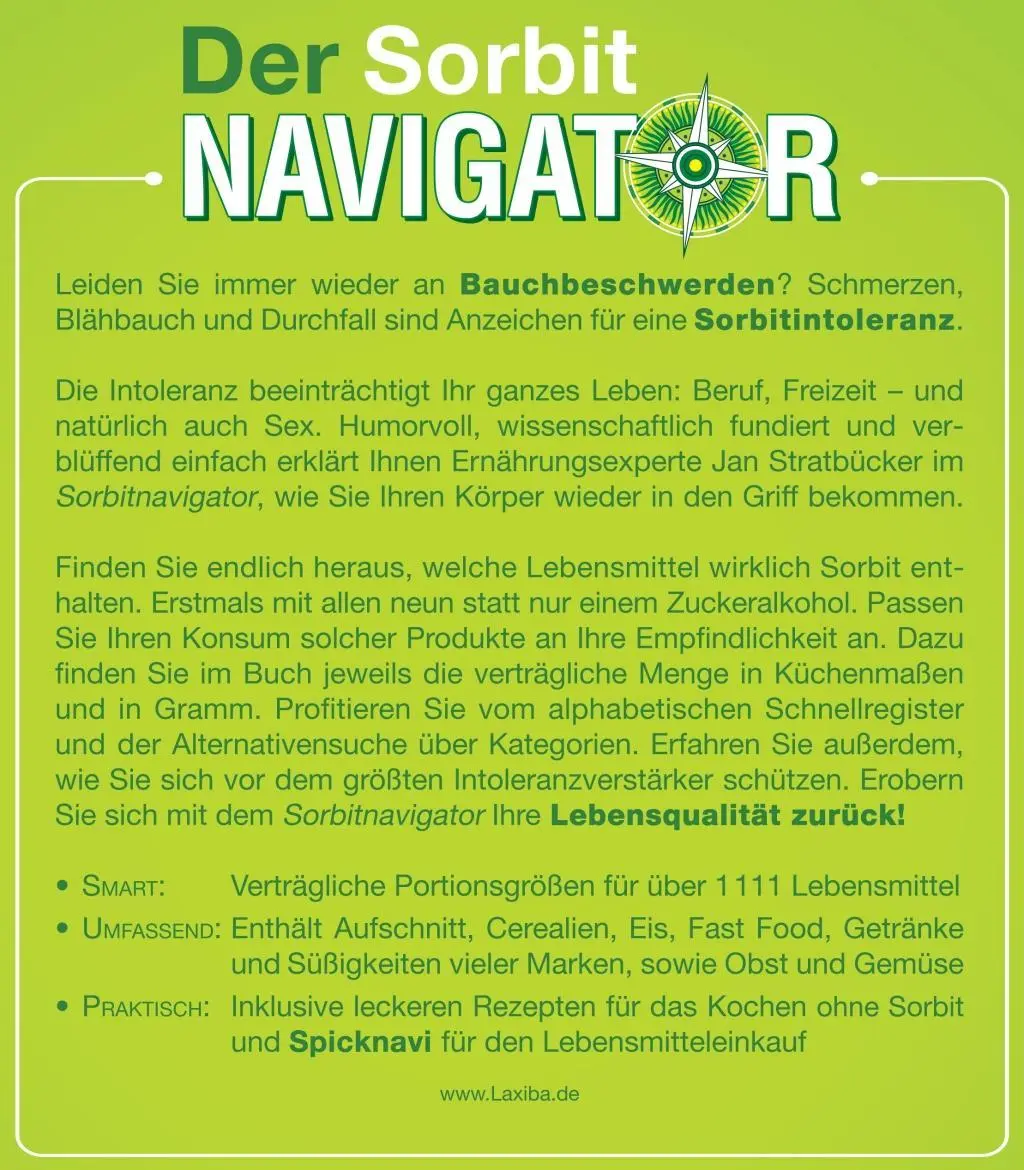 Bild: 9781941978252 | LAXIBA - Der Sorbitnavigator | Bei Sorbitintoleranz | Jan Stratbücker