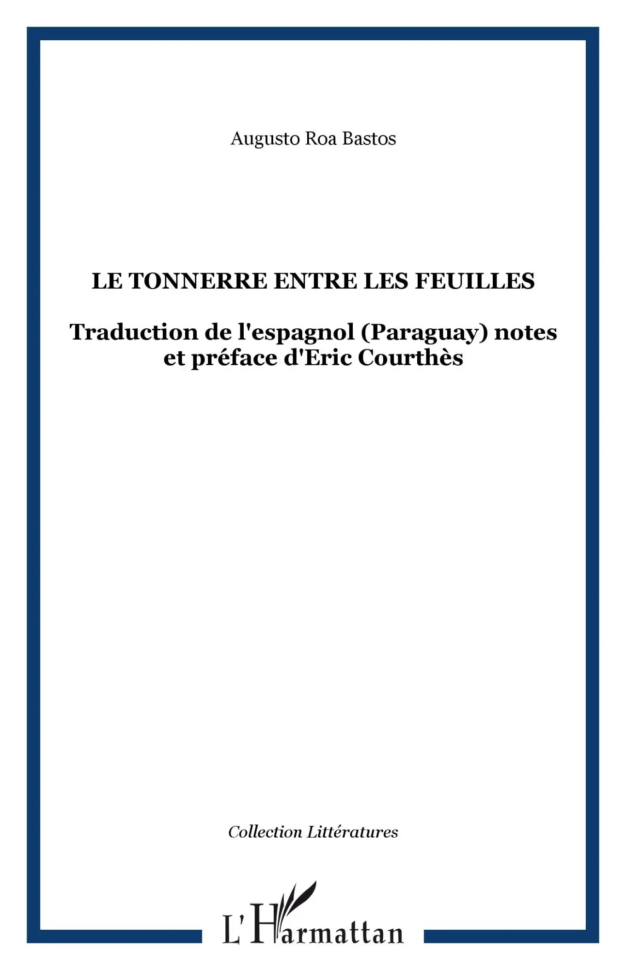 Cover: 9782296088252 | Le tonnerre entre les feuilles | Eric Courthès (u. a.) | Taschenbuch