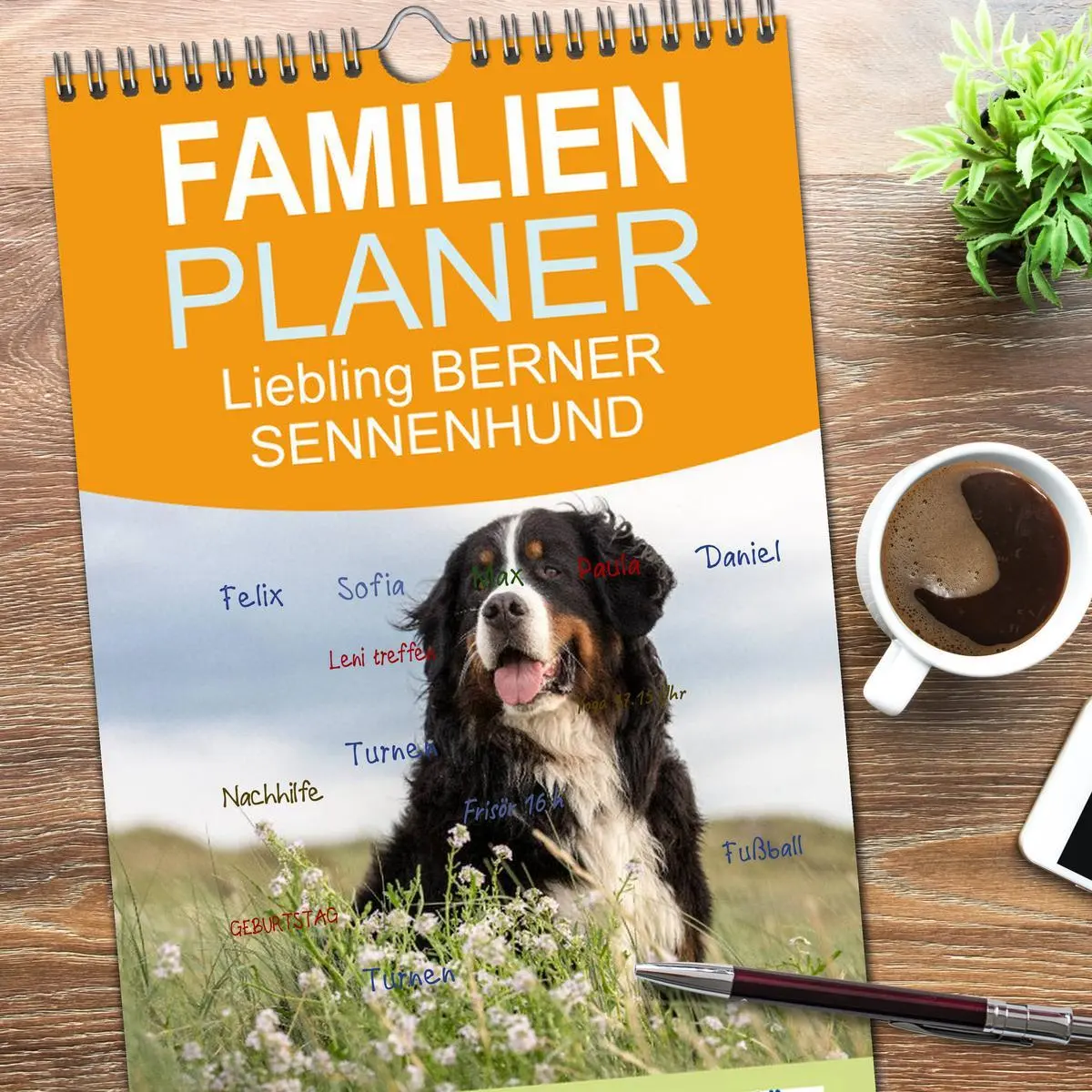 Bild: 9783516518252 | Familienplaner 2026 - Liebling BERNER SENNENHUND mit 5 Spalten...