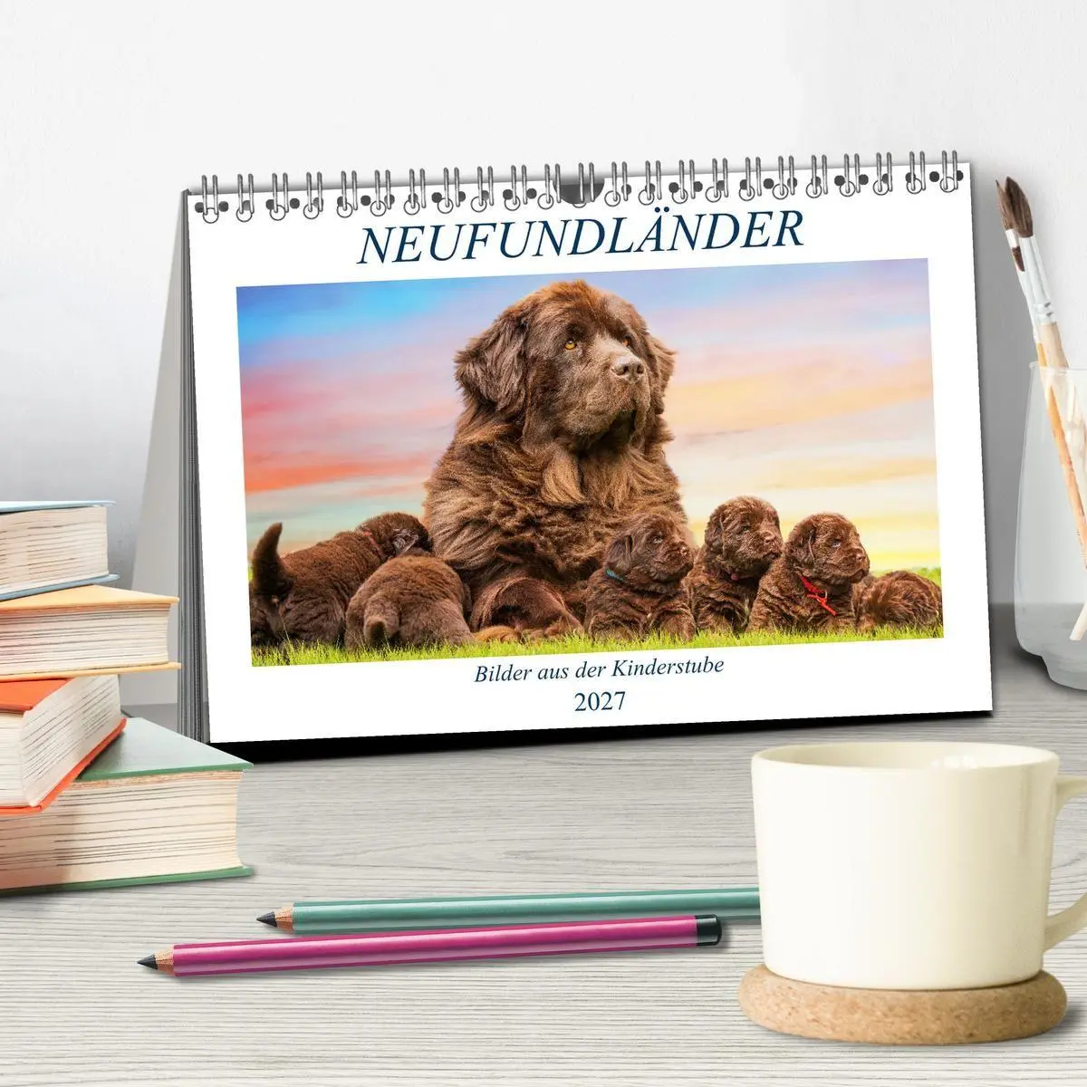 Bild: 9783569468252 | Neufundländer - Bilder aus der Kinderstube (Tischkalender 2027 DIN...