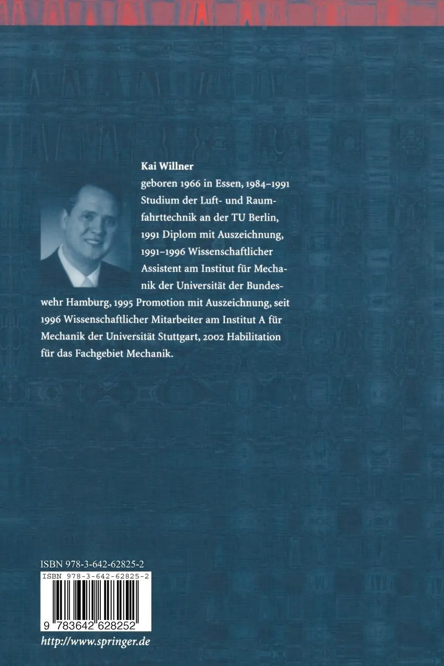 Rückseite: 9783642628252 | Kontinuums- und Kontaktmechanik | Kai Willner | Taschenbuch | xiv