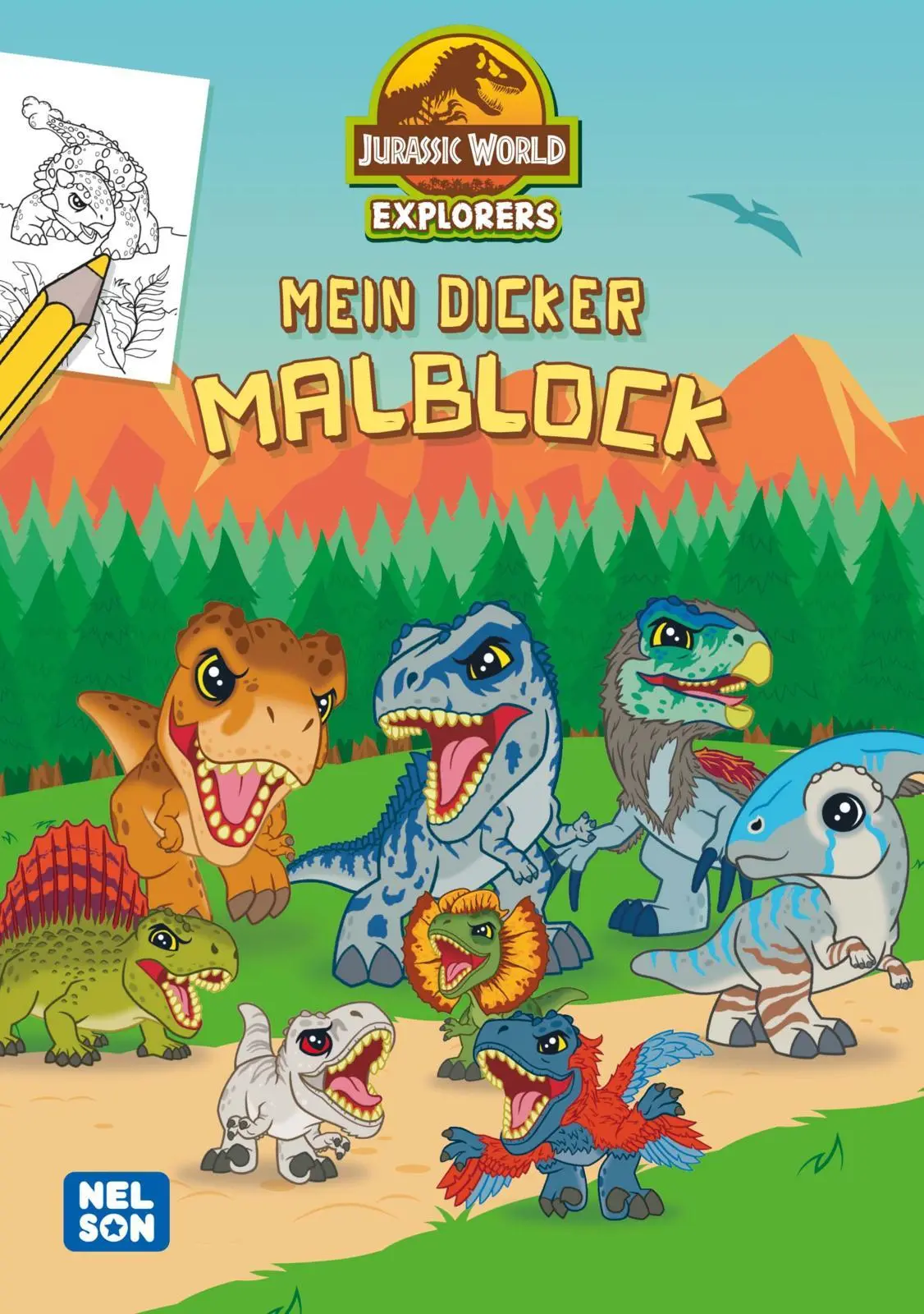 Cover: 9783845128252 | Jurassic World Explorers: Mein dicker Malblock | Taschenbuch | 128 S.