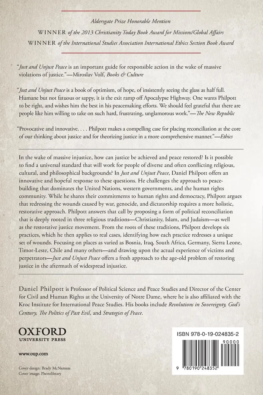 Rückseite: 9780190248352 | Just and Unjust Peace | An Ethic of Political Reconciliation | Buch