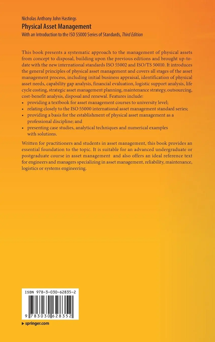 Rückseite: 9783030628352 | Physical Asset Management | Nicholas Anthony John Hastings | Buch