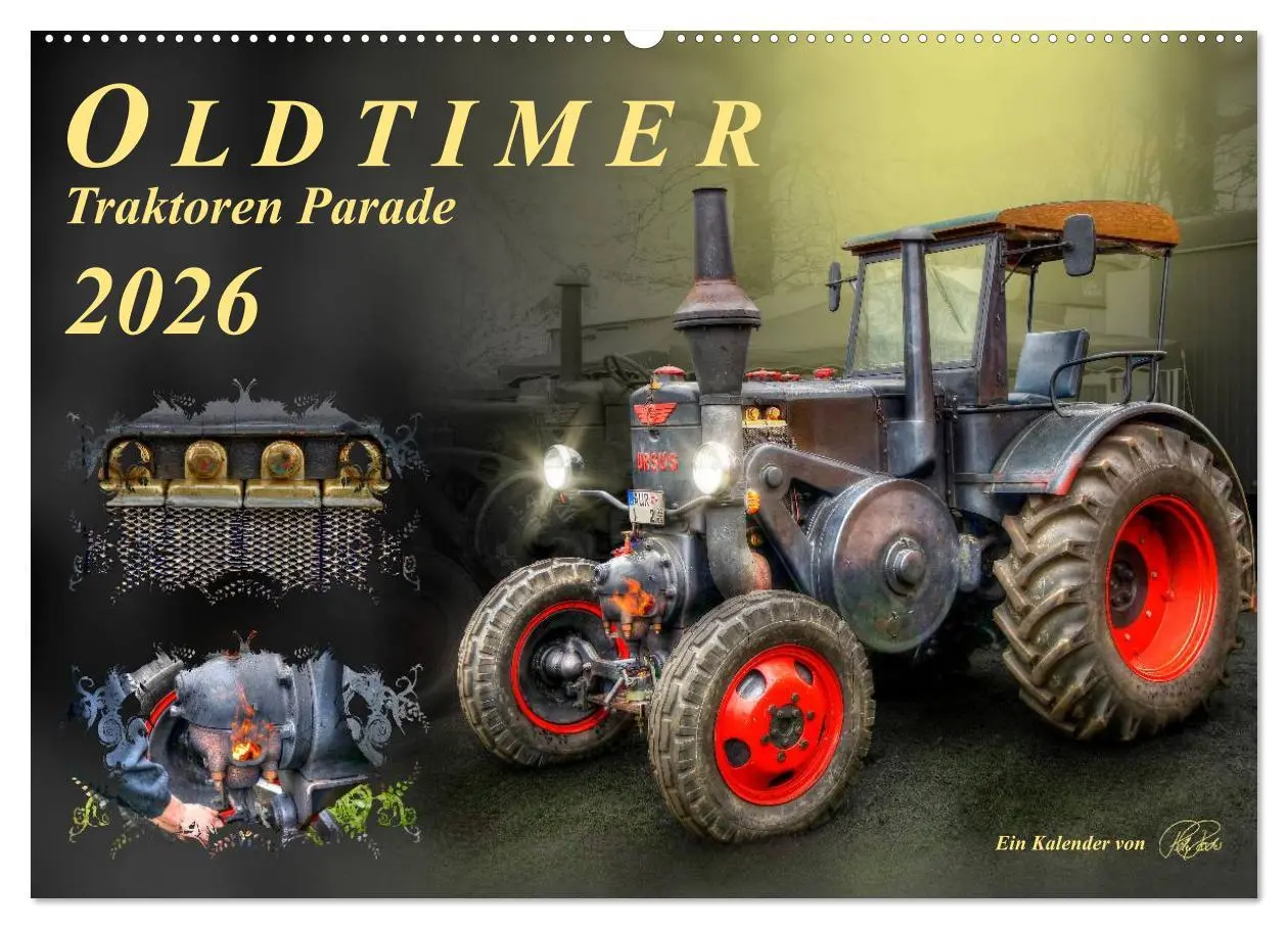 Cover: 9783516058352 | Oldtimer - Traktoren Parade (Wandkalender 2026 DIN A2 quer),...
