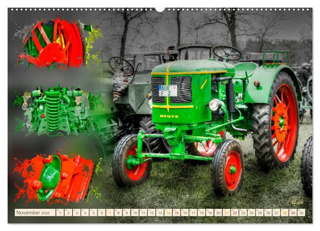 Bild: 9783516058352 | Oldtimer - Traktoren Parade (Wandkalender 2026 DIN A2 quer),...
