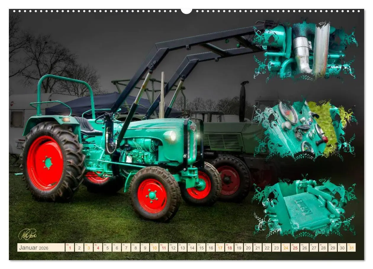 Bild: 9783516058352 | Oldtimer - Traktoren Parade (Wandkalender 2026 DIN A2 quer),...