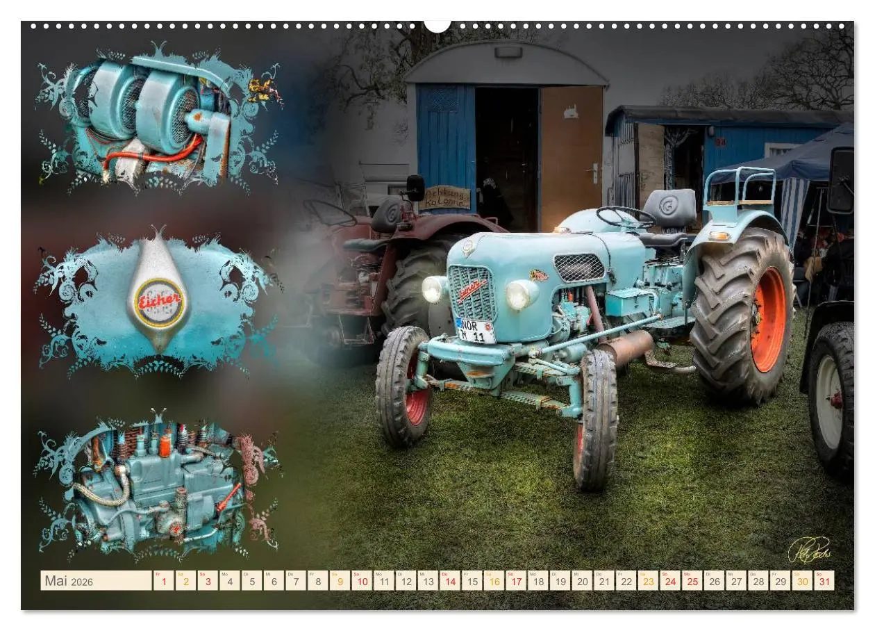 Bild: 9783516058352 | Oldtimer - Traktoren Parade (Wandkalender 2026 DIN A2 quer),...