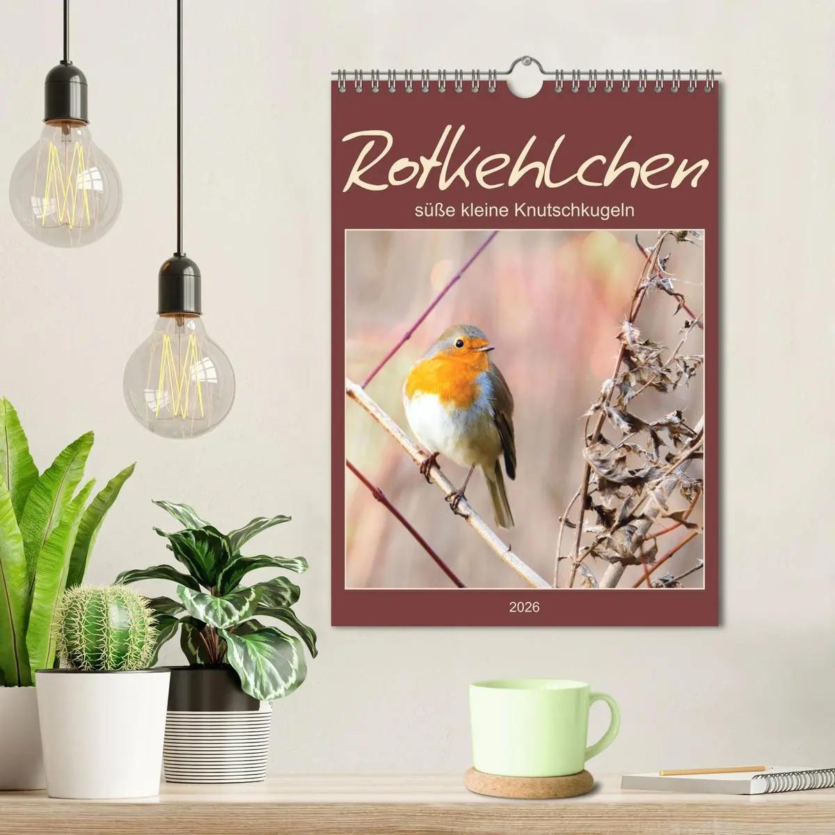 Bild: 9783516368352 | Rotkehlchen, süße kleine Knutschkugeln (Wandkalender 2026 DIN A4...
