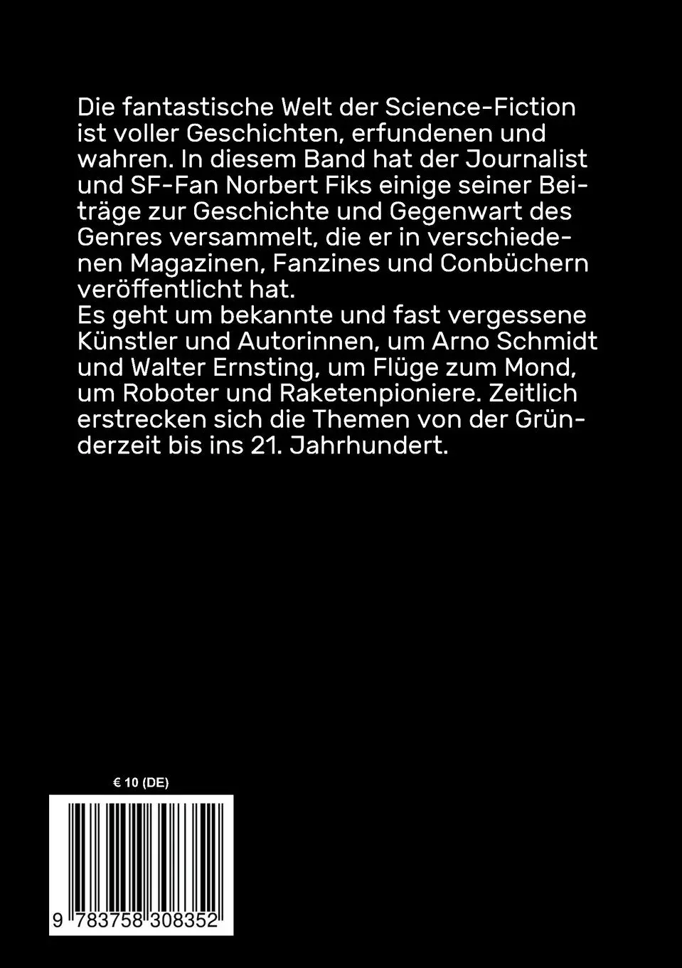 Rückseite: 9783758308352 | Raketenkraft und Roboterträume | Norbert Fiks | Taschenbuch | 184 S.