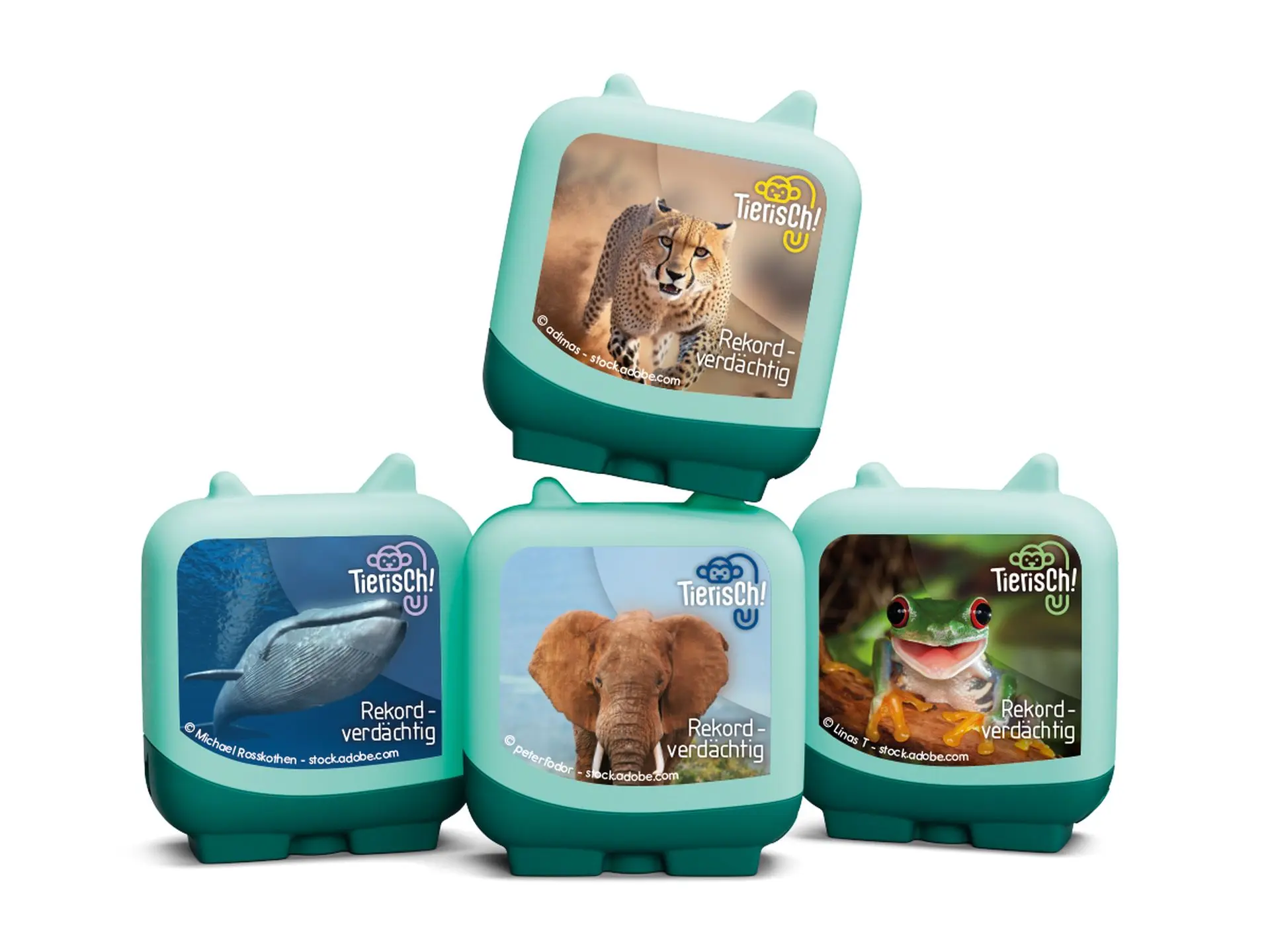 Cover: 4251192148452 | Pocket Tonies 4er-Set - Tierisch! Rekordverdächtig | Hörfigur | 2024