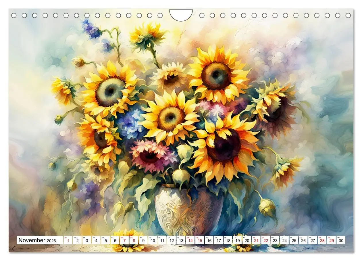 Bild: 9783457338452 | Blumenbuketts (Wandkalender 2026 DIN A4 quer), CALVENDO Monatskalender
