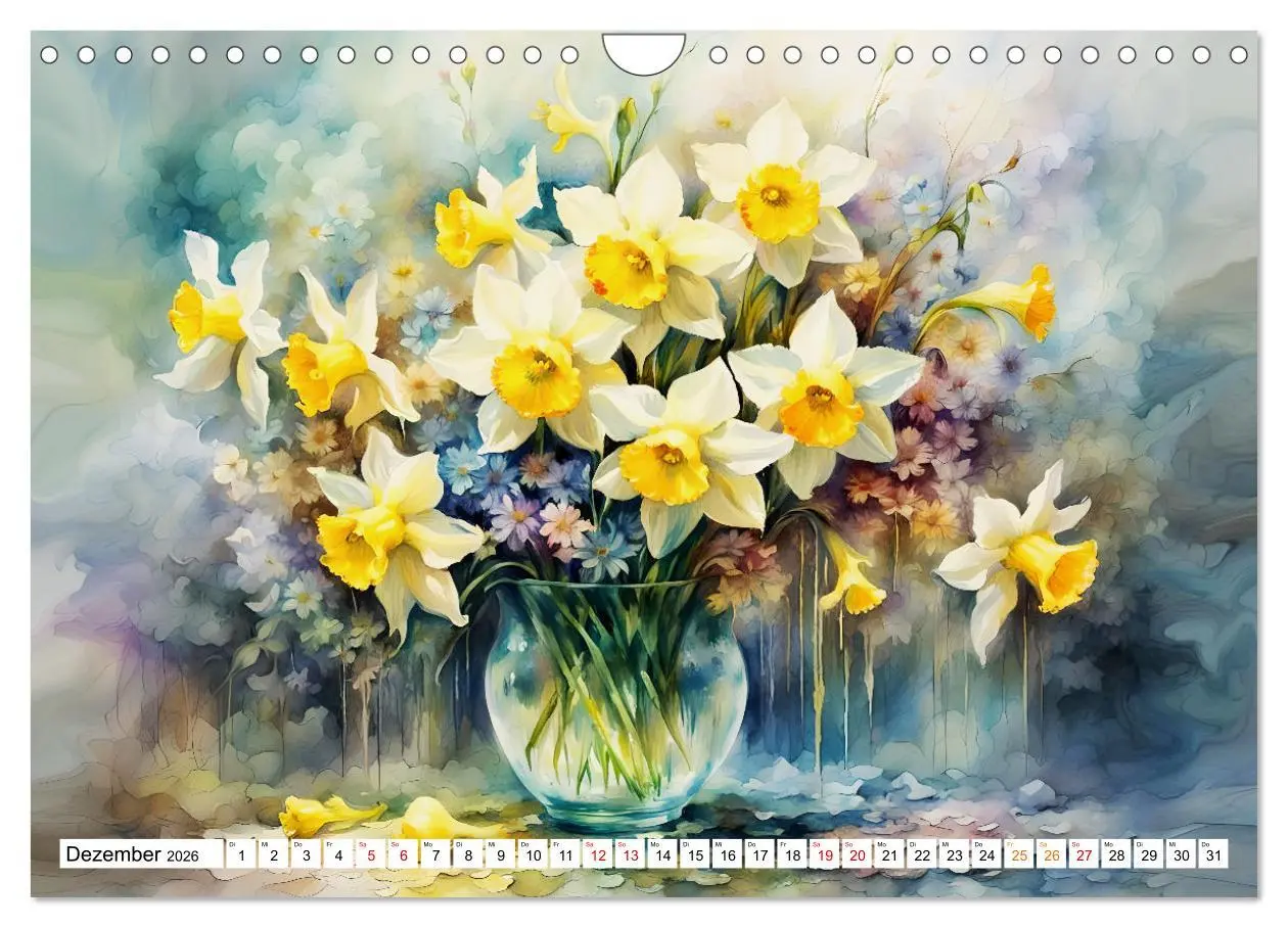 Bild: 9783457338452 | Blumenbuketts (Wandkalender 2026 DIN A4 quer), CALVENDO Monatskalender