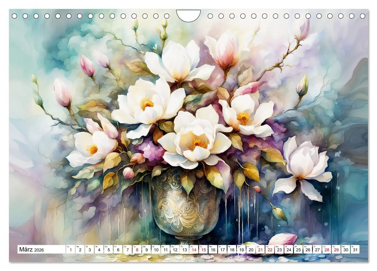 Bild: 9783457338452 | Blumenbuketts (Wandkalender 2026 DIN A4 quer), CALVENDO Monatskalender