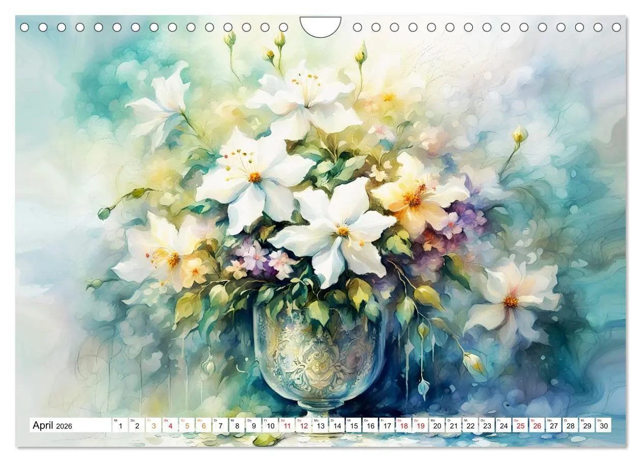 Bild: 9783457338452 | Blumenbuketts (Wandkalender 2026 DIN A4 quer), CALVENDO Monatskalender