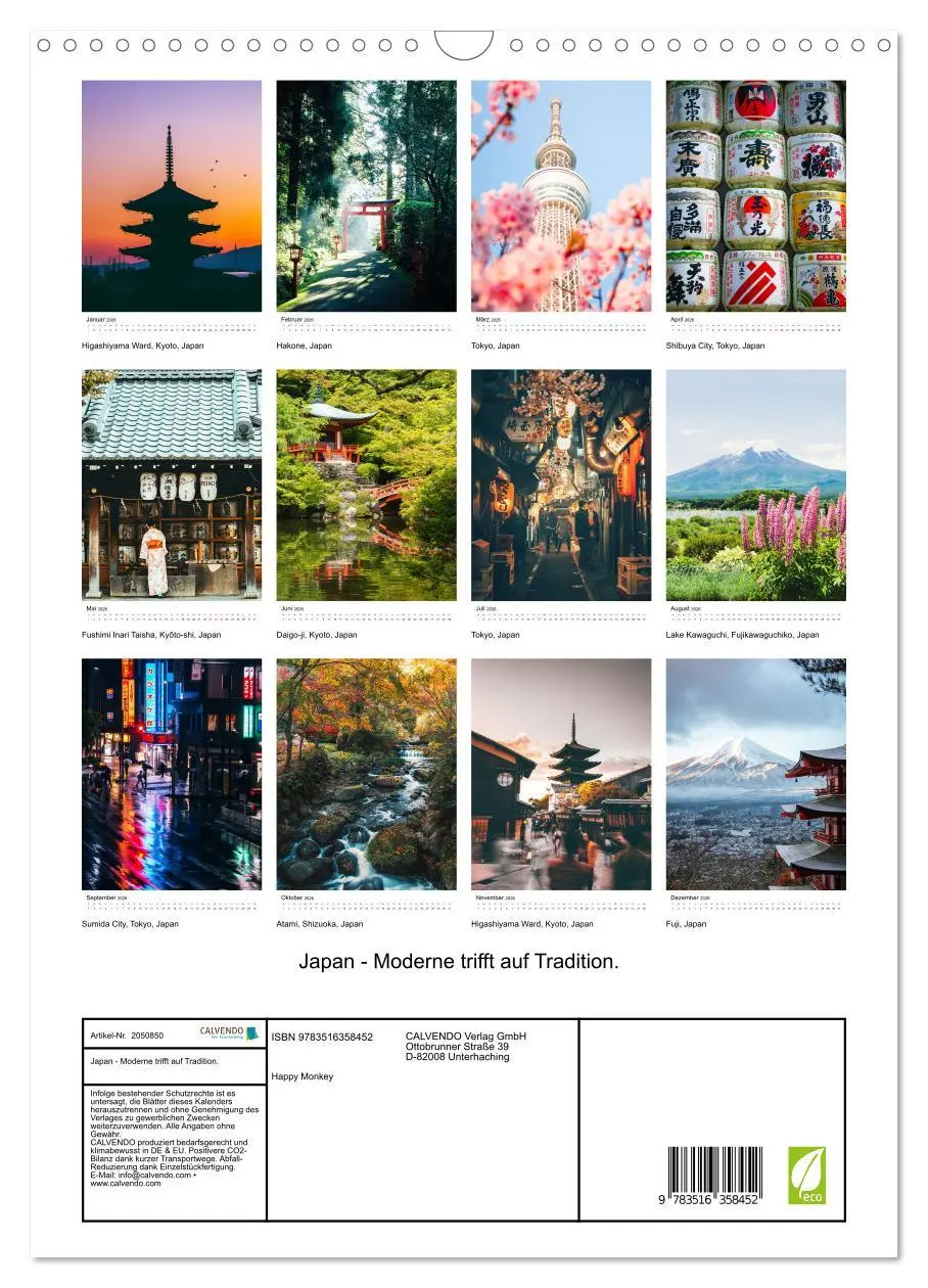 Bild: 9783516358452 | Japan - Moderne trifft auf Tradition. (Wandkalender 2026 DIN A3...