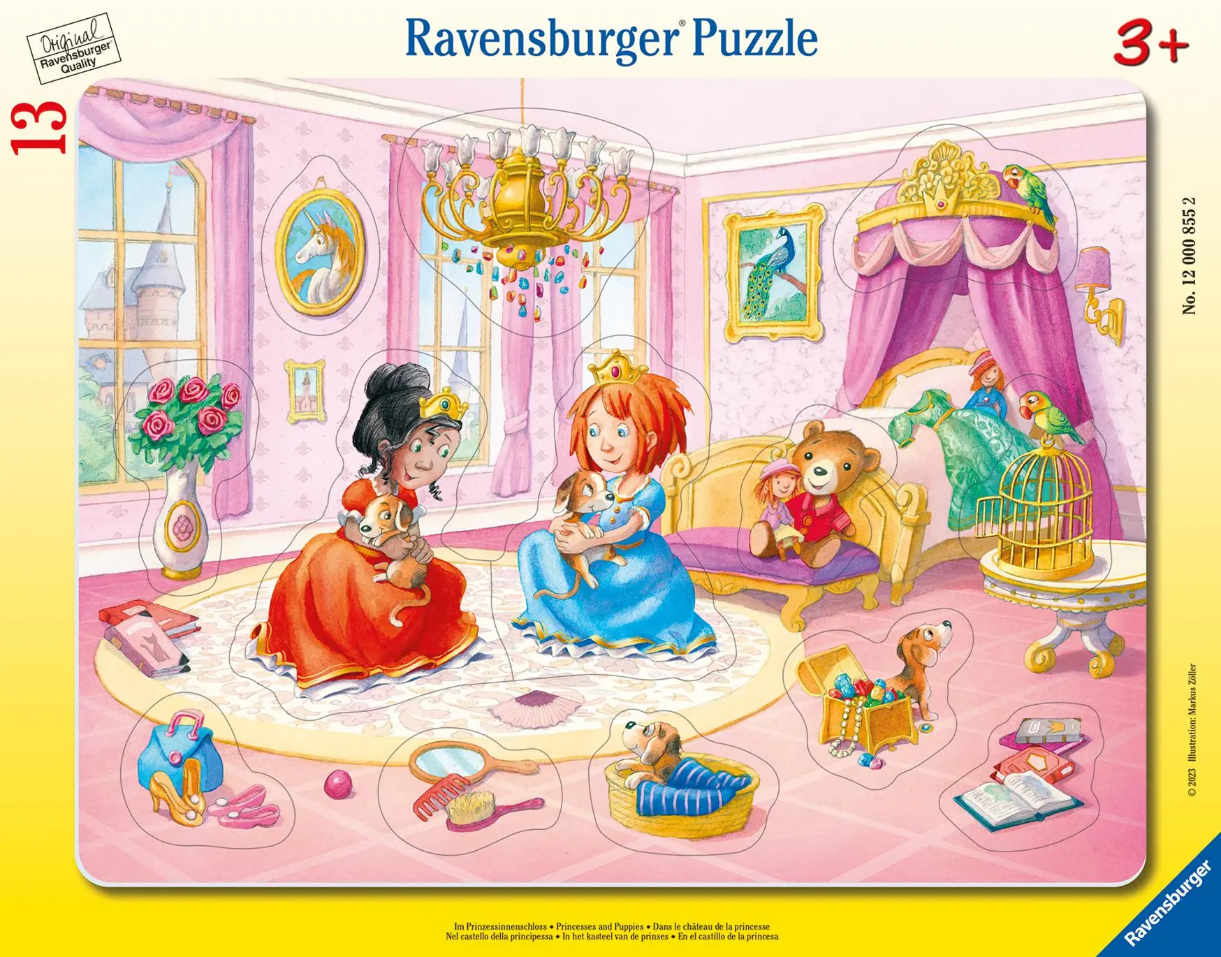 Cover: 4005555008552 | Kinderpuzzle 13 Teile - Im Prinzessinnenschloss | Spiel | Rahmenpuzzle