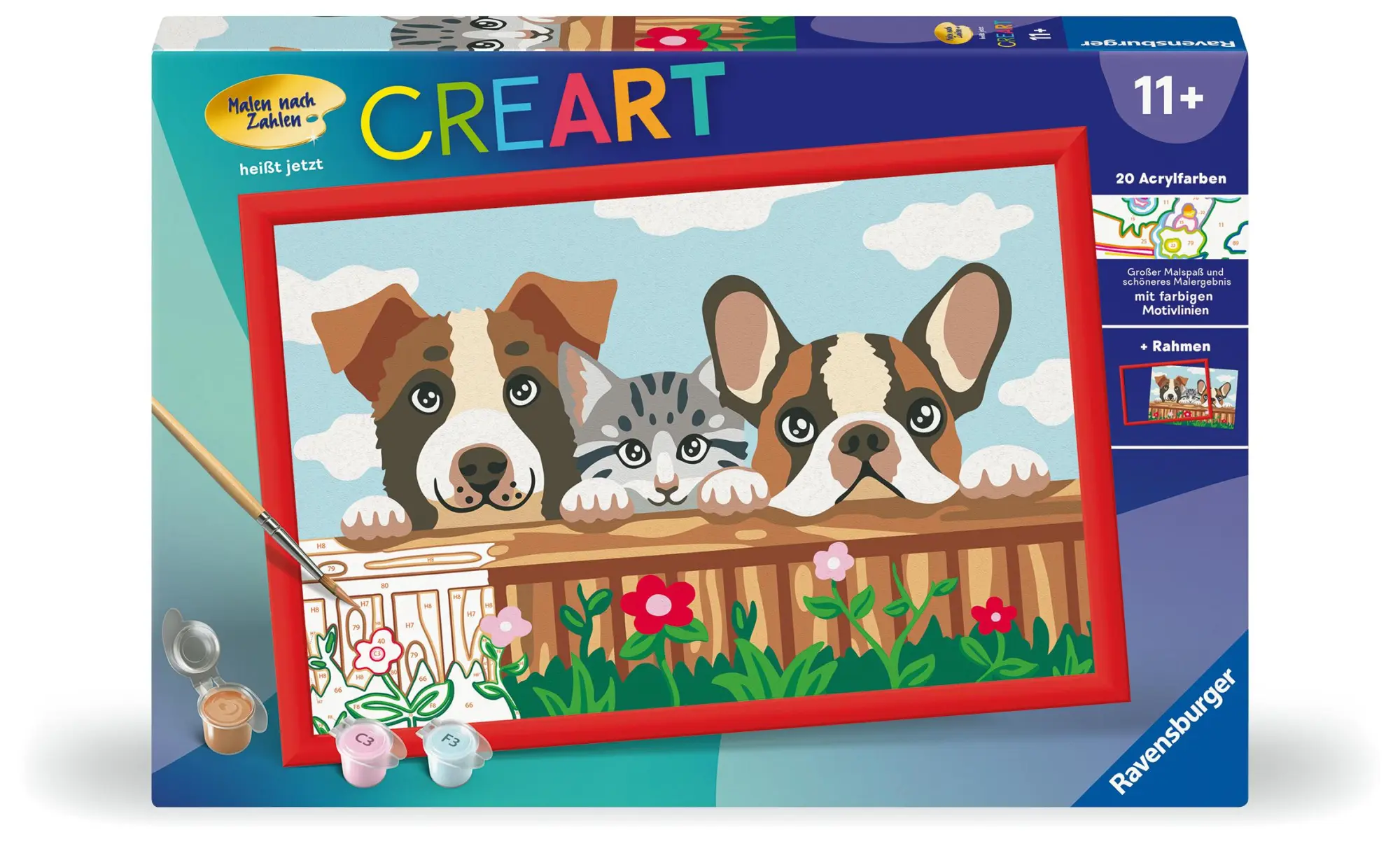 Cover: 4005556238552 | CreArt, Malen nach Zahlen Kinder - Hunde und Katze | Spiel | Deutsch