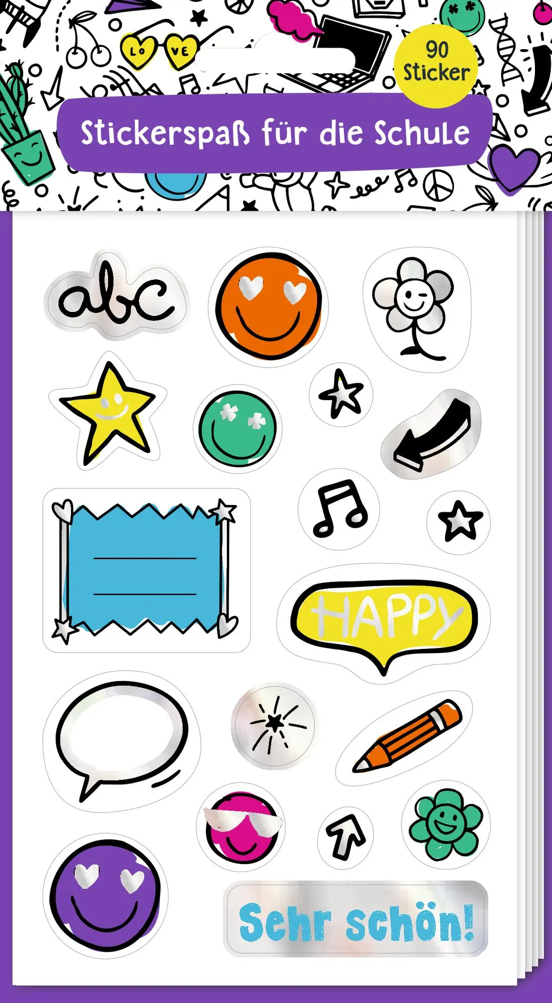 Cover: 4050003958552 | Sticker - Stickerspaß für die Schule | Stickerbogen mit 90 Stickern