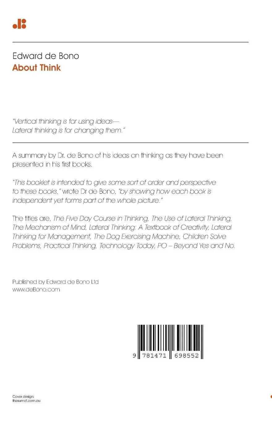 Rückseite: 9781471698552 | About Think | Edward de Bono | Taschenbuch | Kartoniert / Broschiert