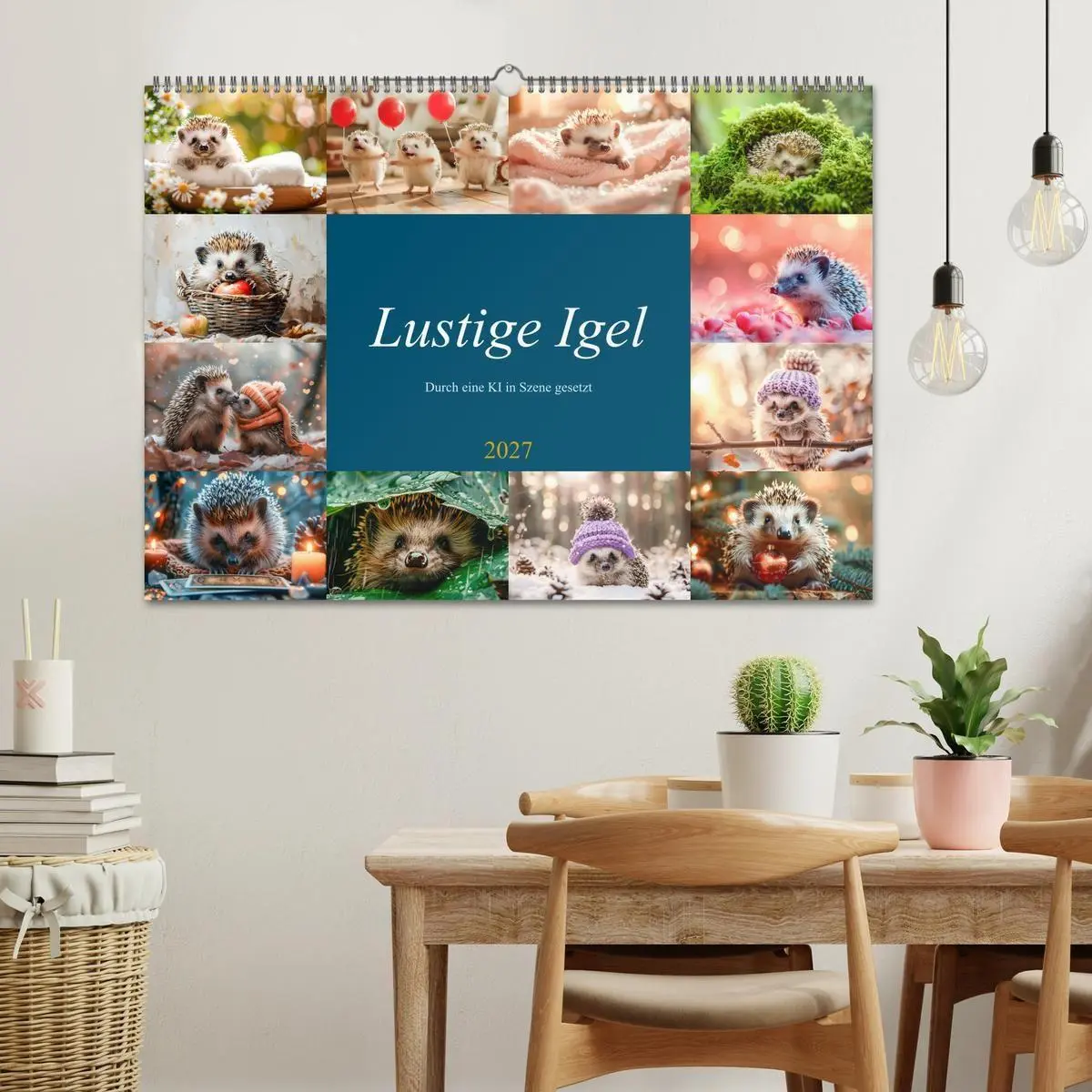 Bild: 9783569128552 | Lustige Igel (Wandkalender 2027 DIN A2 quer), CALVENDO Monatskalender