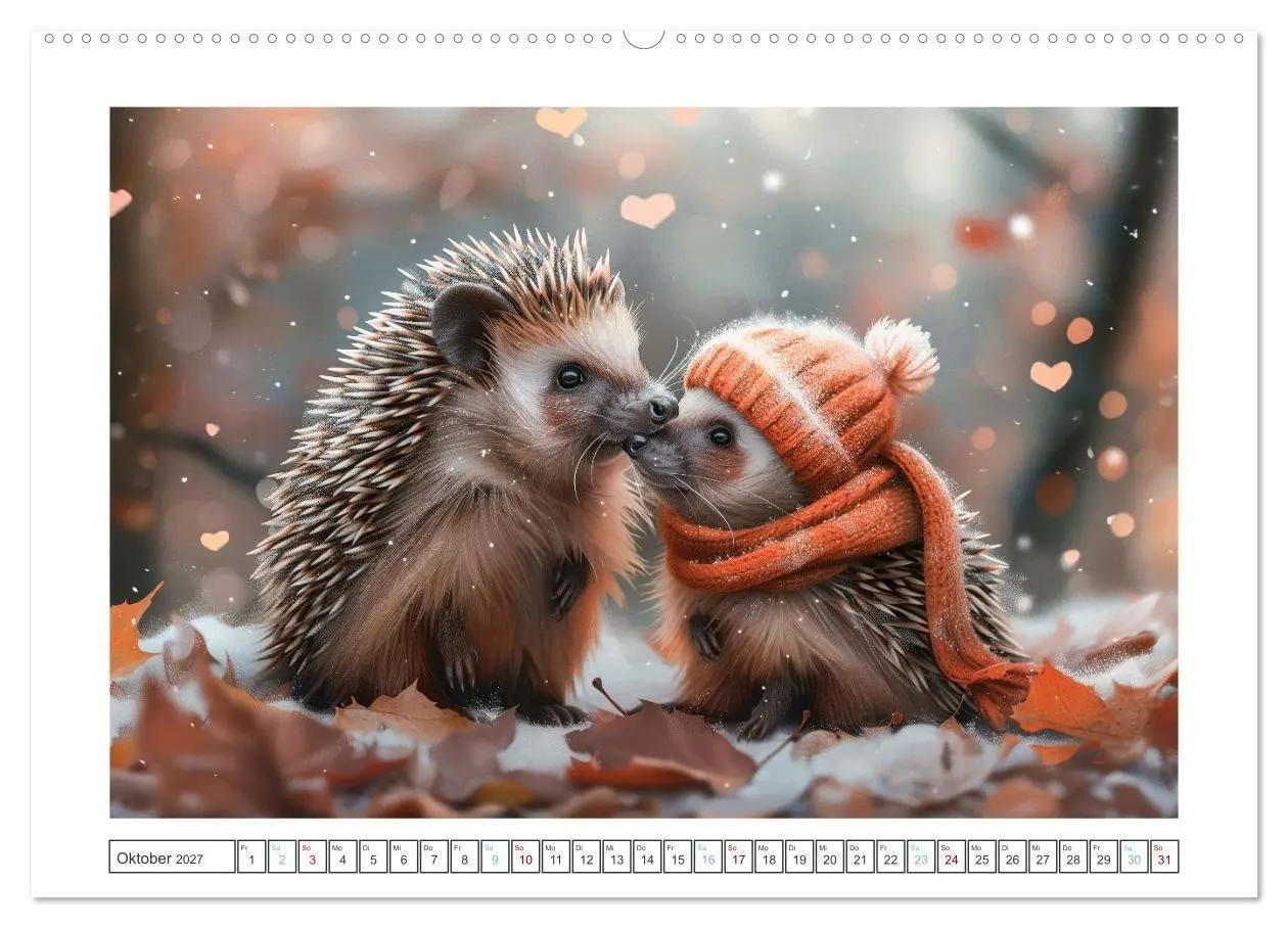 Bild: 9783569128552 | Lustige Igel (Wandkalender 2027 DIN A2 quer), CALVENDO Monatskalender