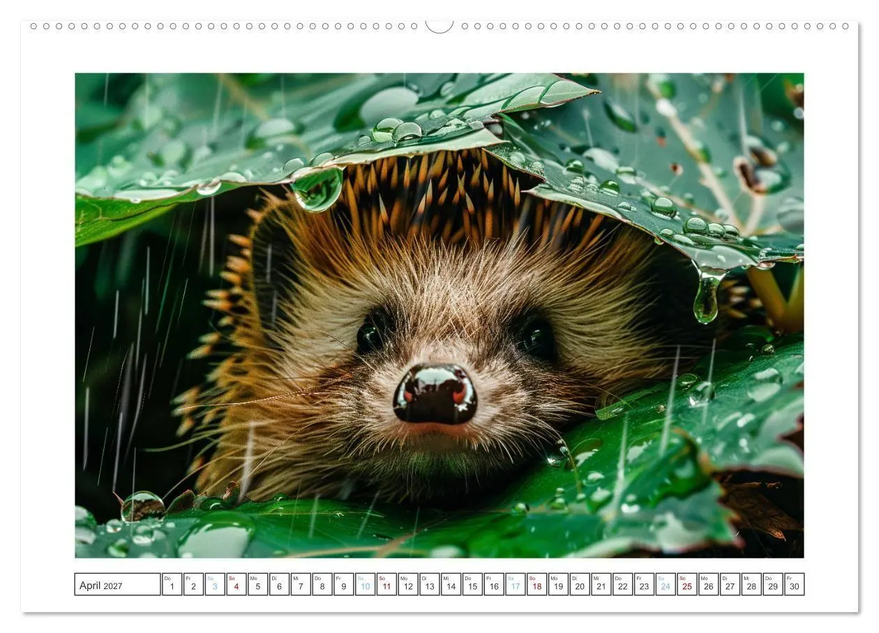 Bild: 9783569128552 | Lustige Igel (Wandkalender 2027 DIN A2 quer), CALVENDO Monatskalender