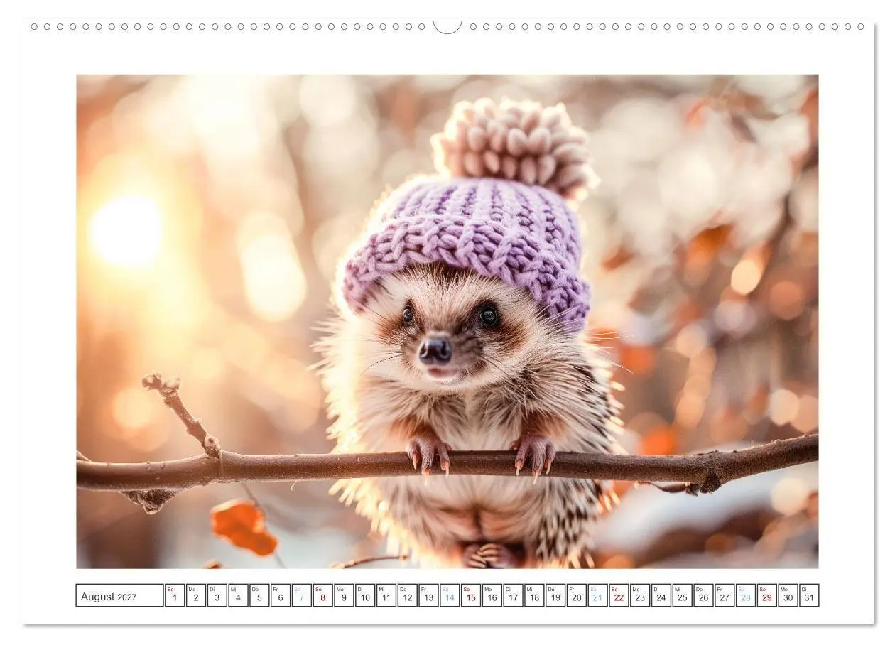 Bild: 9783569128552 | Lustige Igel (Wandkalender 2027 DIN A2 quer), CALVENDO Monatskalender