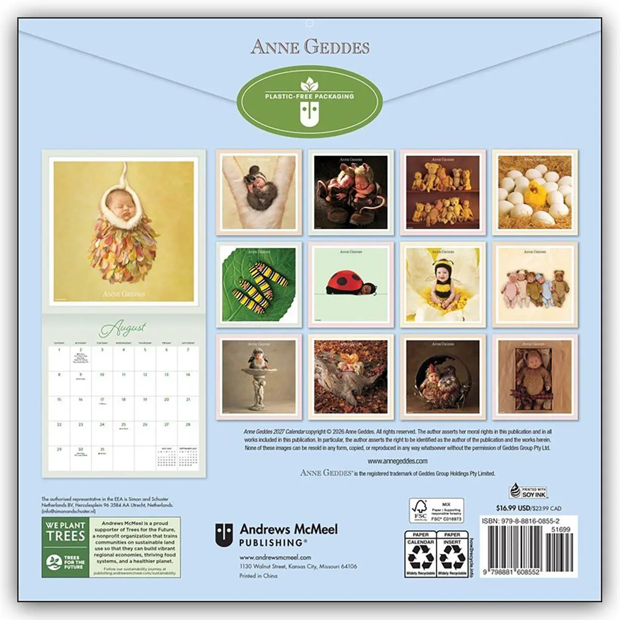 Rückseite: 9798881608552 | Anne Geddes 2027 - Wandkalender | McMeel Andrews | Kalender | 28 S.