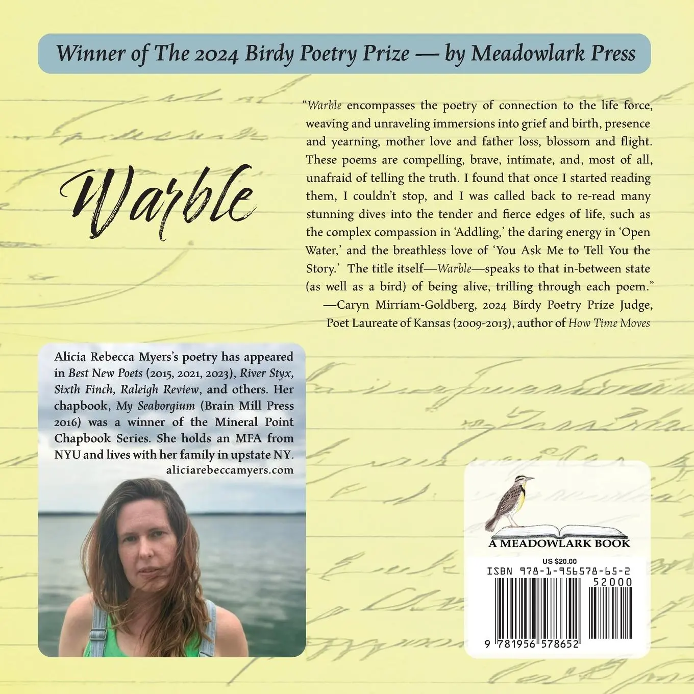 Rückseite: 9781956578652 | Warble | Alicia Rebecca Myers | Taschenbuch | Englisch | 2025