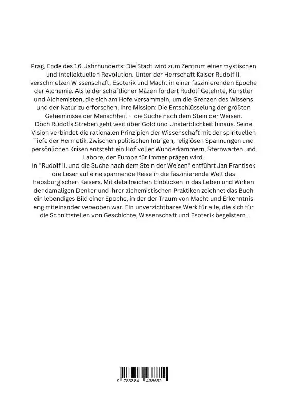 Rückseite: 9783384438652 | Rudolf II. und die Suche nach dem Stein der Weisen | Jan Frantisek