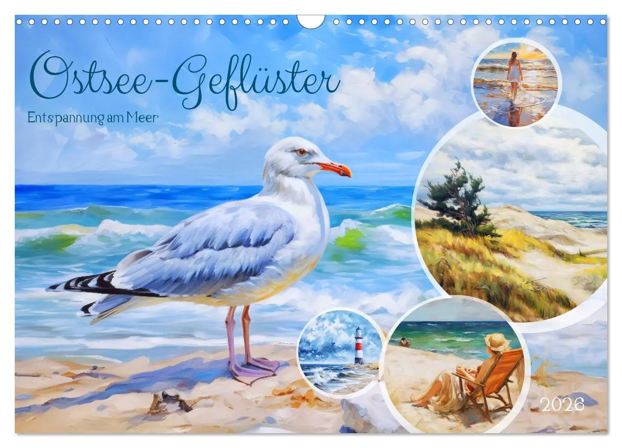 Cover: 9783457488652 | Ostsee-Geflüster - Entspannung am Meer (Wandkalender 2026 DIN A3...