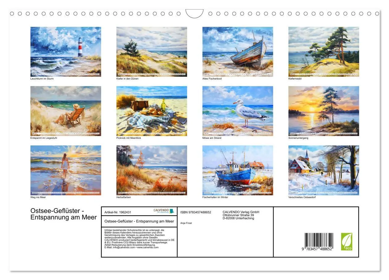 Bild: 9783457488652 | Ostsee-Geflüster - Entspannung am Meer (Wandkalender 2026 DIN A3...