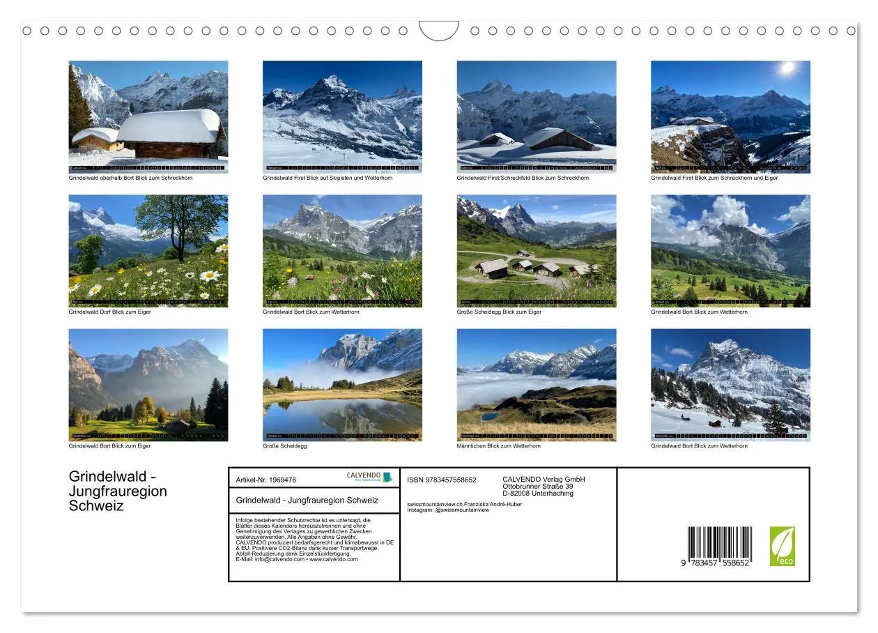 Bild: 9783457558652 | Grindelwald - Jungfrauregion Schweiz (Wandkalender 2026 DIN A3...