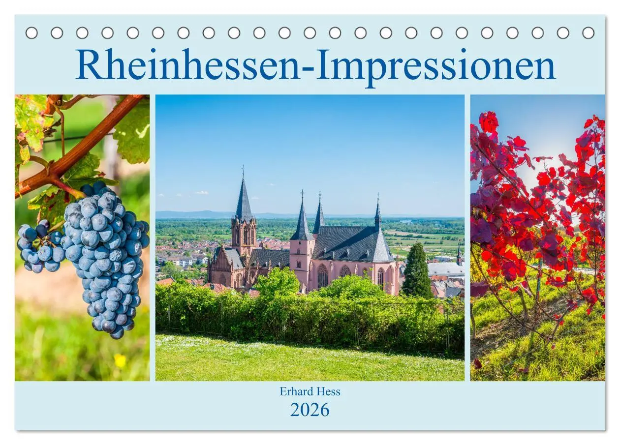 Cover: 9783457868652 | Rheinhessen-Impressionen (Tischkalender 2026 DIN A5 quer), CALVENDO...