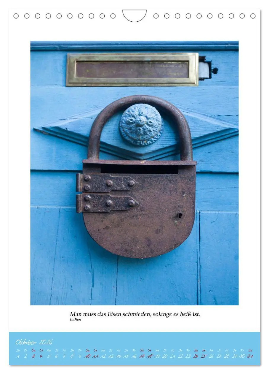 Bild: 9783516268652 | Blaue Türen (Wandkalender 2026 DIN A4 hoch), CALVENDO Monatskalender