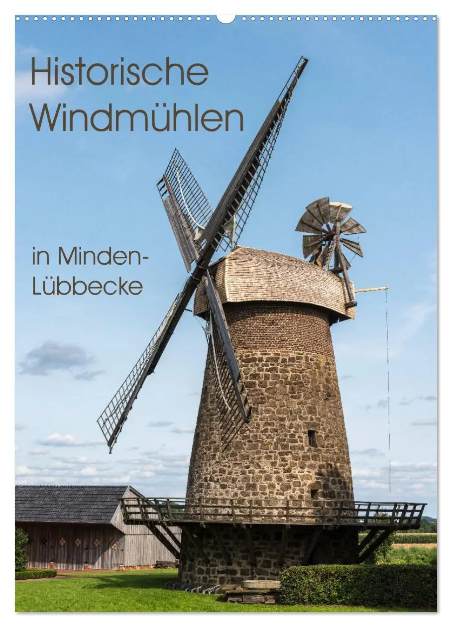 Cover: 9783516408652 | Historische Windmühlen in Minden-Lübbecke (Wandkalender 2026 DIN A2...
