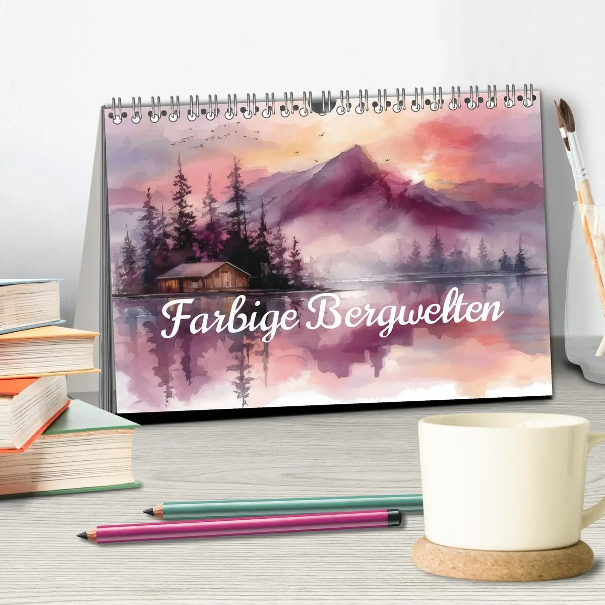 Bild: 9783516648652 | Farbige Bergwelten (Tischkalender 2026 DIN A5 quer), CALVENDO...