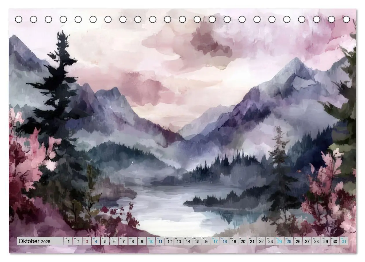 Bild: 9783516648652 | Farbige Bergwelten (Tischkalender 2026 DIN A5 quer), CALVENDO...