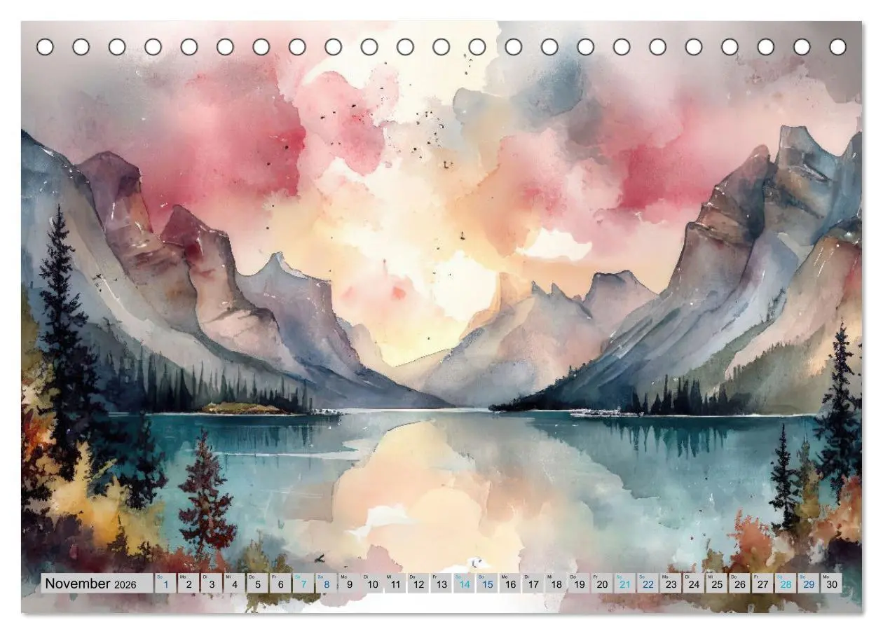 Bild: 9783516648652 | Farbige Bergwelten (Tischkalender 2026 DIN A5 quer), CALVENDO...