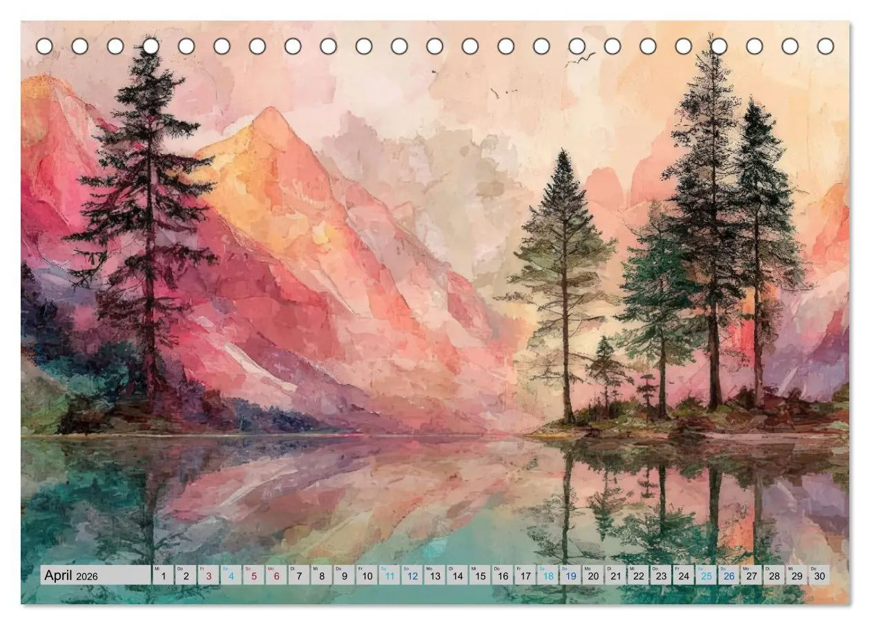 Bild: 9783516648652 | Farbige Bergwelten (Tischkalender 2026 DIN A5 quer), CALVENDO...