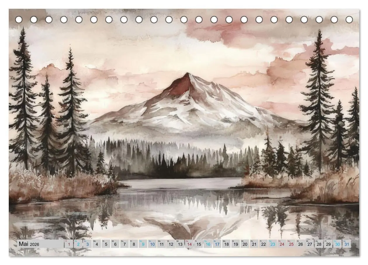 Bild: 9783516648652 | Farbige Bergwelten (Tischkalender 2026 DIN A5 quer), CALVENDO...