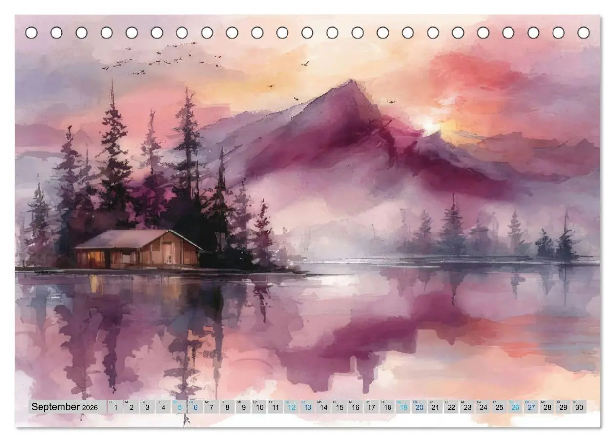 Bild: 9783516648652 | Farbige Bergwelten (Tischkalender 2026 DIN A5 quer), CALVENDO...