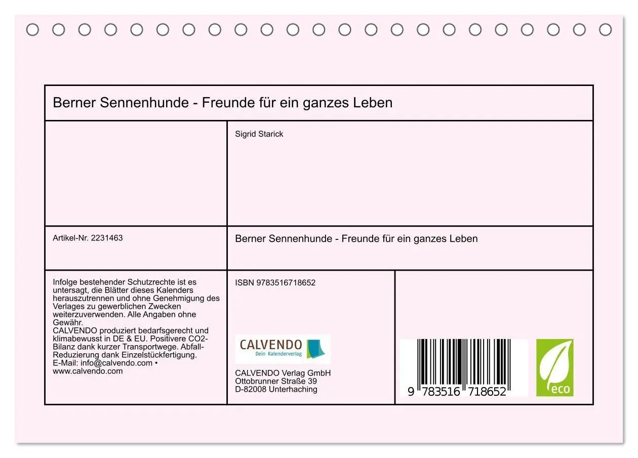 Bild: 9783516718652 | Berner Sennenhunde - Freunde für ein ganzes Leben (Tischkalender...