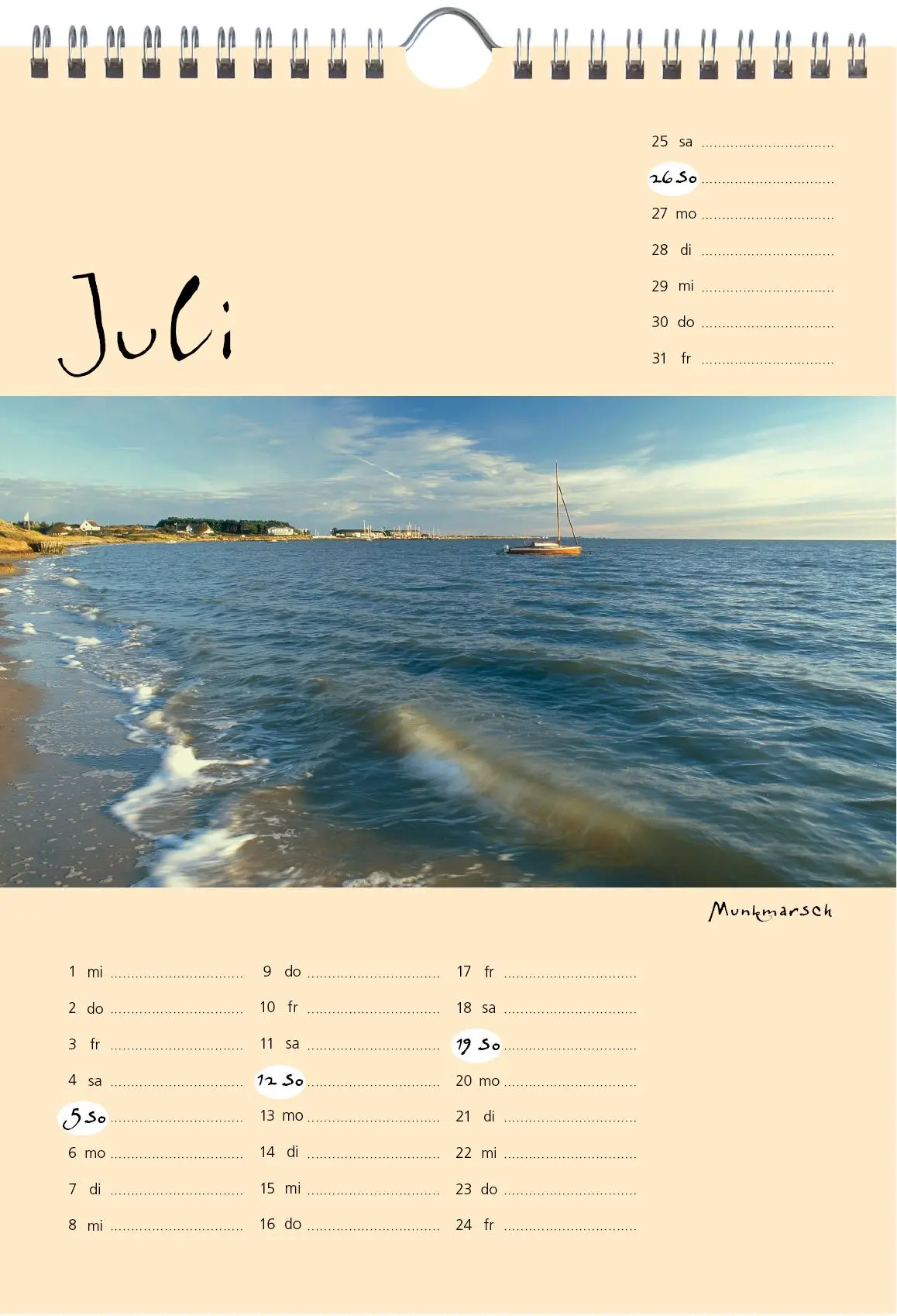 Bild: 9783944498652 | Sylt-die Insel 2026 A4 Kalender | Gernot Westendorf | Kalender | 2026