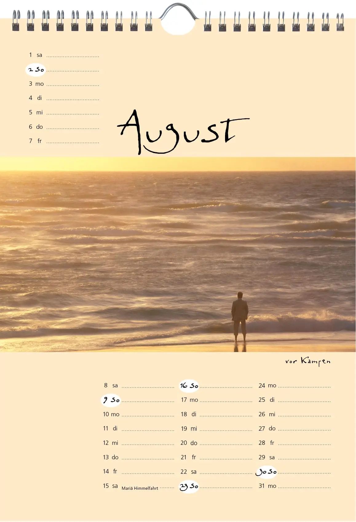Bild: 9783944498652 | Sylt-die Insel 2026 A4 Kalender | Gernot Westendorf | Kalender | 2026