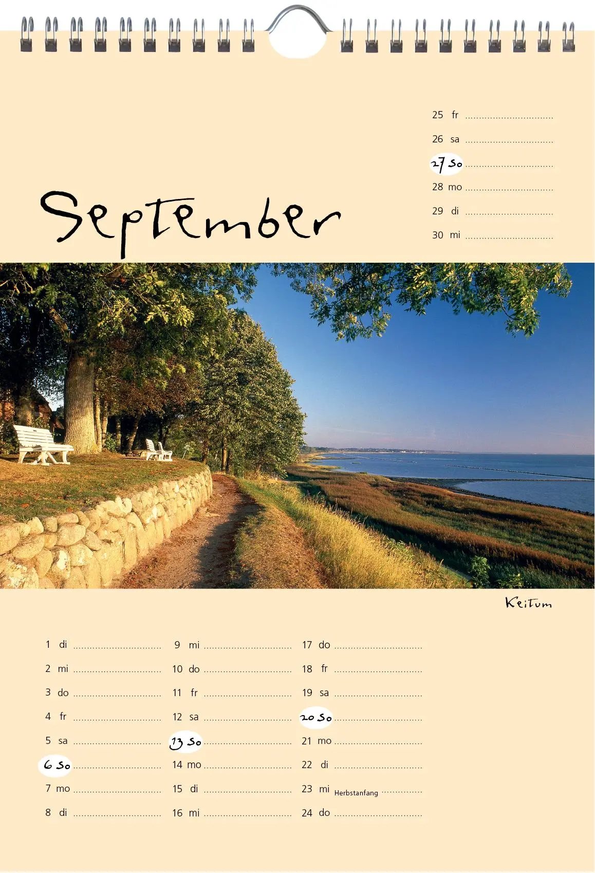 Bild: 9783944498652 | Sylt-die Insel 2026 A4 Kalender | Gernot Westendorf | Kalender | 2026