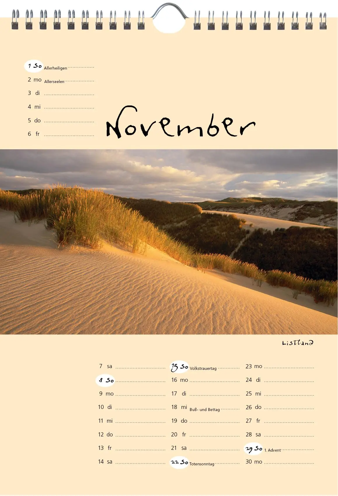 Bild: 9783944498652 | Sylt-die Insel 2026 A4 Kalender | Gernot Westendorf | Kalender | 2026